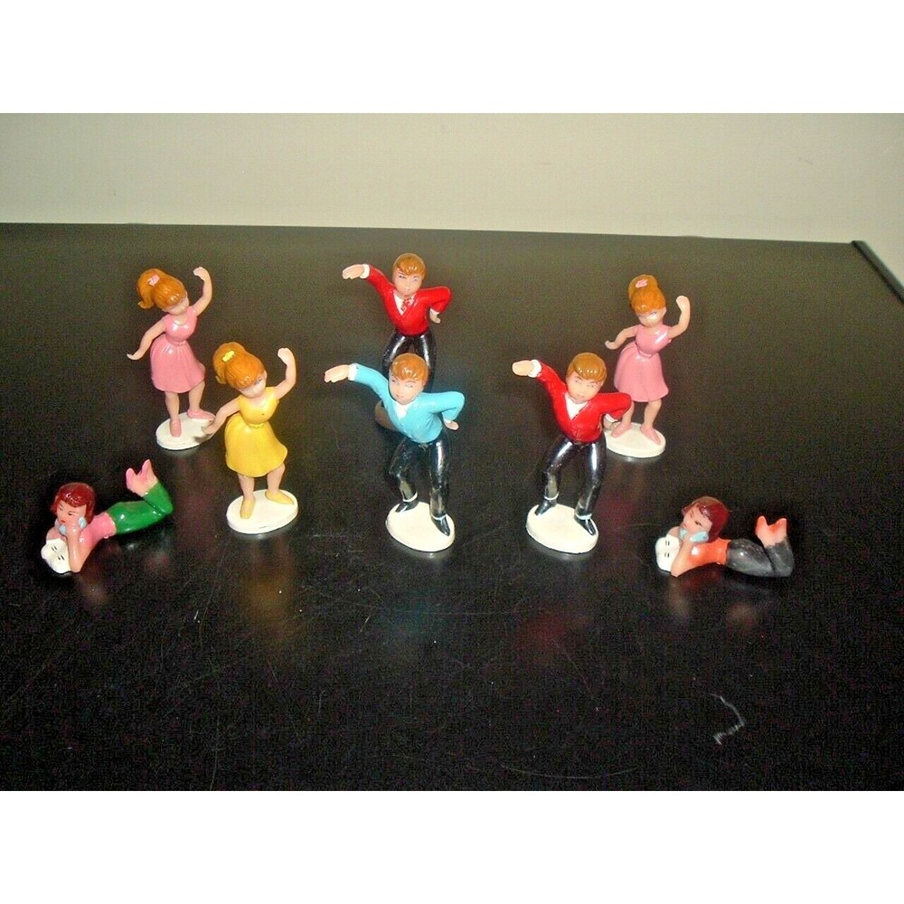 6 Vtg Dancing Rock and Roll Cake Toppers Wilton Plus 2 More, Birthday Parties